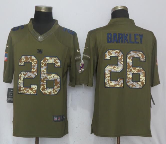 Men New York Giants #26 Barkley Green Salute To Service Limited Nike NFL Jerseys->baltimore ravens->NFL Jersey